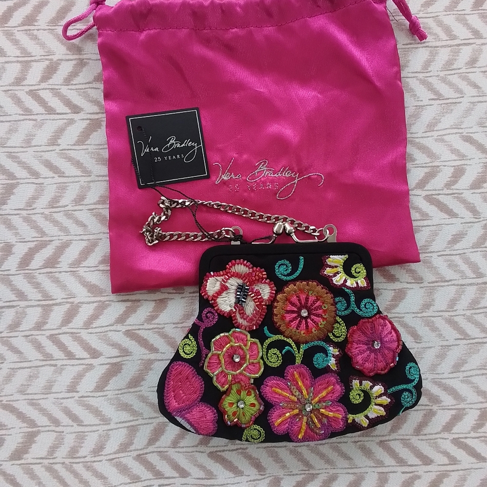 Vera Bradley Floral Embroidered Clutch